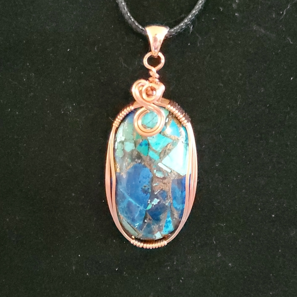 Sapphireskies Turquoise Copper Pendant Final Price